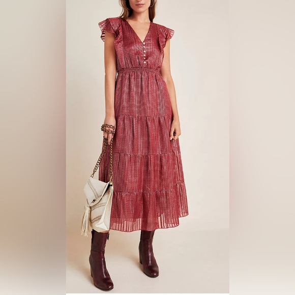 Anthropologie Dresses & Skirts - NEW Anthropologie DOLAN Collection Sawyer Silk Midi Dress XS